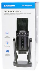 SAMSON G-Track Pro Studio USB Condenser Microphone Mic + Interface + Headphones