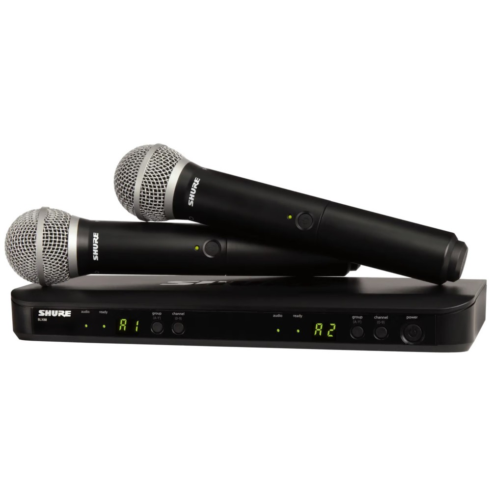 Shure BLX288/PG58 Dual Handheld Wireless Microphone System, J11 Band