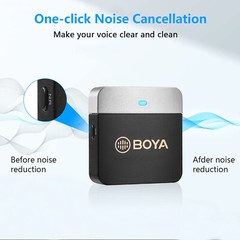 BOYA BY-M1V Wireless Lapel Microphone USB Type C / Lightning / 3.5mm Audio Jack