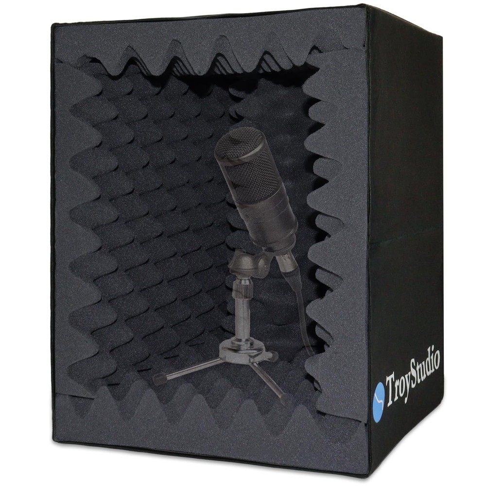 Portable Vocal Booth, Large Foldable Microphone Isolation Shield, Music Recordin