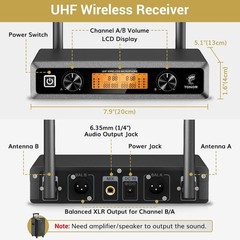 Professional Dynamic Handheld Mics Set for Karaoke, 2 Mics