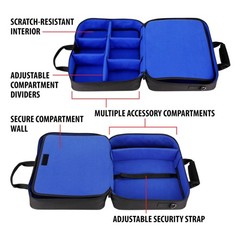 USA GEAR RODECaster Pro Case – Hold Podcaster, Mixer, Microphones, More (Blue)