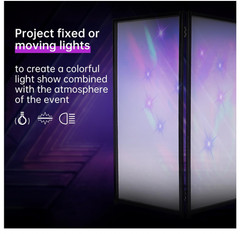 Portable DJ Facade Booth Foldable Cover Screen with White/Black Facade+Cloth