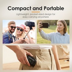 SONICAKE 2.4G Wireless Mini Lavalier Microphone for iPhone, Android & Camera