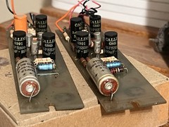 2x 1969 vintage Sparta 1008 solid state input amp console modules