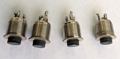 Switchcraft 913 Push Button Switch Black, Set of 4 – NOS, Free Ship