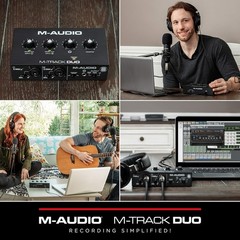 M-AUDIO M-Track Duo USB Audio Interface for Recording, Streaming and Podcasting