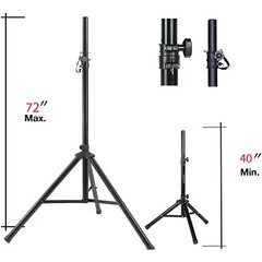 Berlingtone Speaker Stand Tripod DJ PA Stands Heavy Duty 40″-72″ Inch