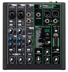 Mackie ProFX6v3 6-Channel Pro Effects Mixer w/USB ProFX6 v3+XLR+1/4″ Cables