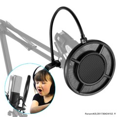 Professional Dual Layer Metal Grill Microphone Filter Anti-Spray Net Sing Audio