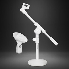 5Core Mic Stand Height Adjustable Short Desktop Stands w/ Telescopic Boom Arm