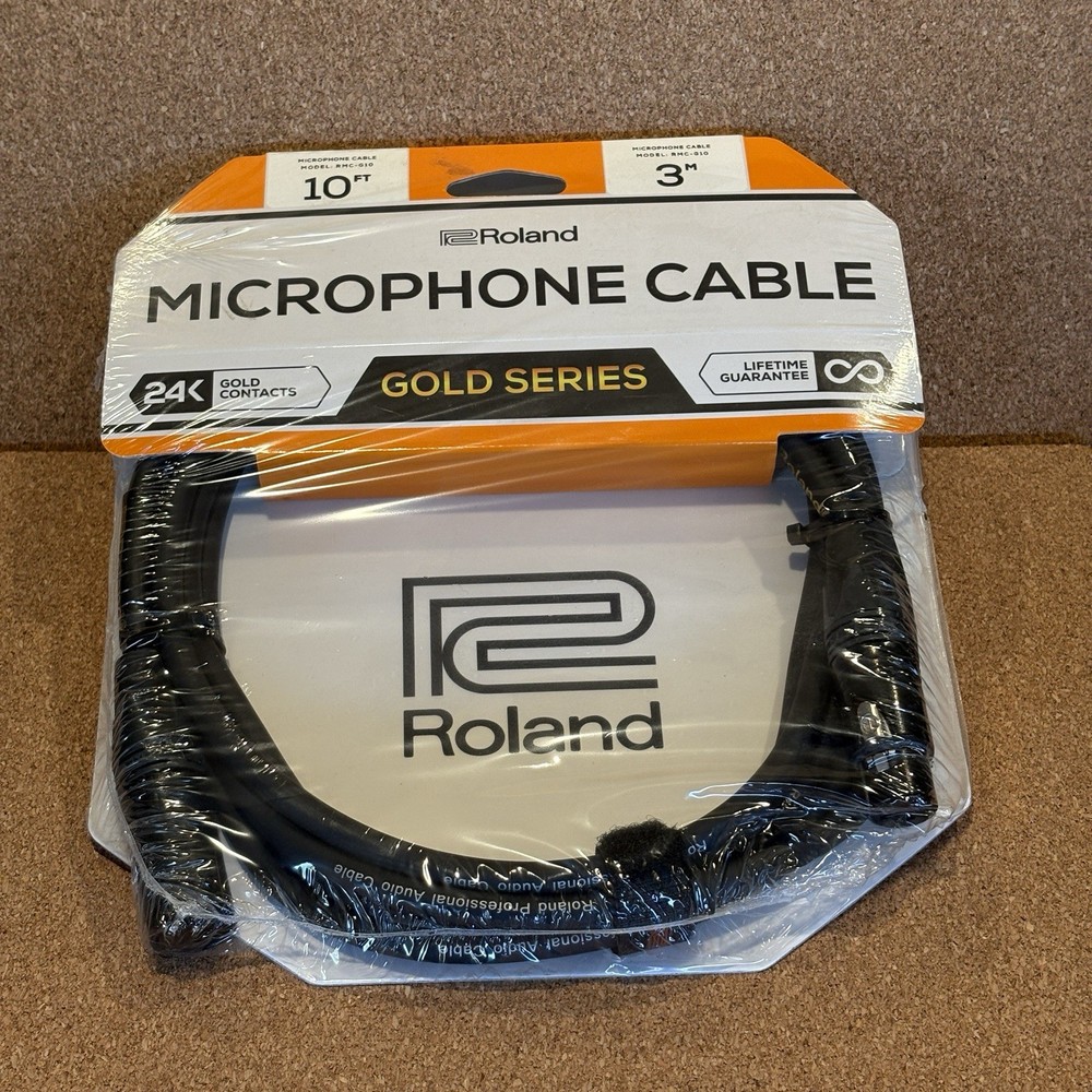 Roland RMC-G10 10FT / 3M / 10’ Microphone Mic XLR Cable – Gold Series