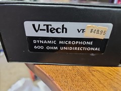 Microphone V-TECH VT-1030 Uni-Directional Dynamic 600 OHM Barely Used W/box Cord