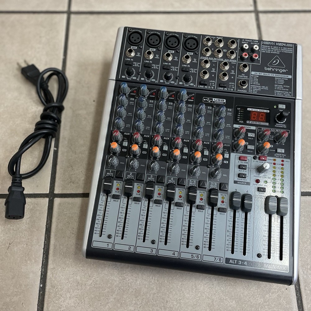 Behringer XENYX-X1204USB 12-Channel USB Audio Mixer with Effects