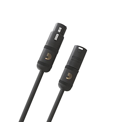 D’Addario Accessories Microphone Cable – XLR Cable – Copper Braid Shield –