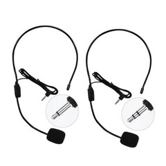 Set of 2 Headset Microphone, Flexible Wired Boom for Voice Amplifier,Teachers,