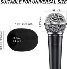 5 Pack Foam Mic Cover Handheld Microphone Windscreen (5 Pack)