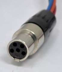 Female Mini 5-Pin to Male Mini XLR Panel Mount Cable w/ Female Mini 5-Pin Cable