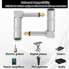 Zinc Alloy Right Angle Audio Jack Connectors – 2 Pack for Audio Devices