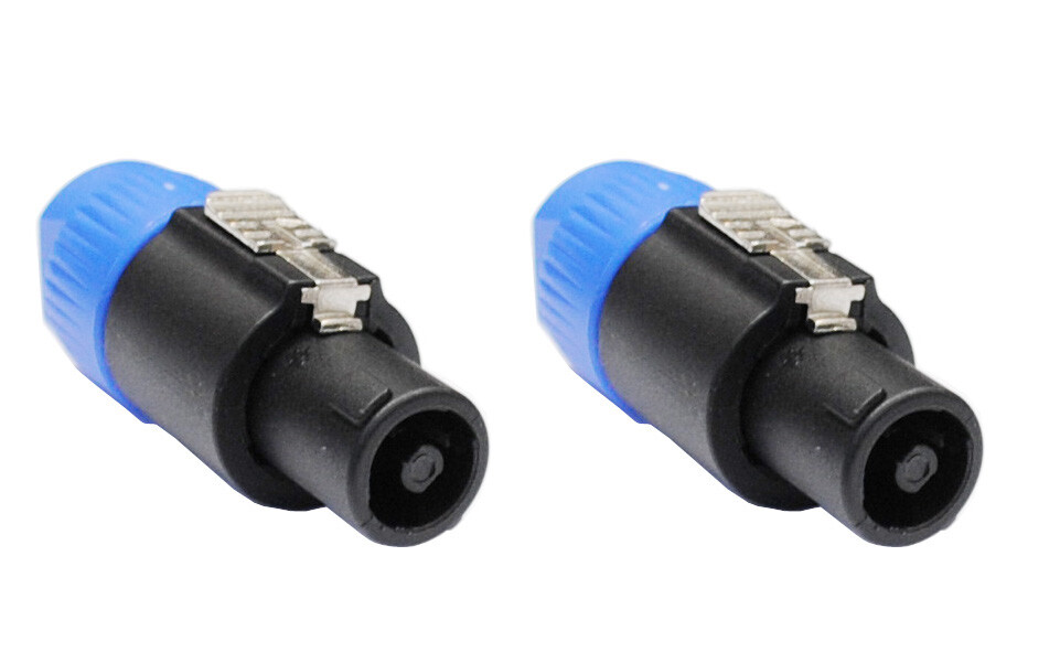 Akevland 4-Pole Speakon to 1/4″ Ts Female Adapter (2 Pcs)