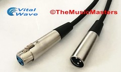 (2) Pack 30ft XLR Microphone Audio Cable M-F Mic Amp Powered Speaker Wire VWLTW