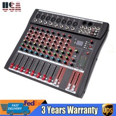 New 8 Channel Mixer Stage performance small portable phantom power Bluetooth ABS