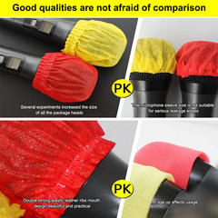 200Pcs Disposable Microphone Cover, Non-Woven Handheld Microphone Windscreen wit