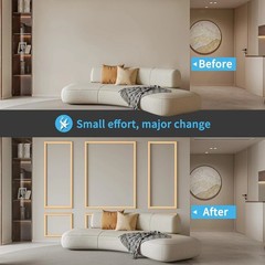 Elegant Oak Pre-Cut Wainscoting Panel Set – Quick Install for Stunning Interiors