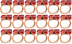 18 Rockville RCGT6.0O 6′ 1/4″ TS to 1/4“ TS Guitar/Instrument Cable