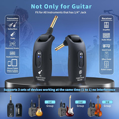 Wireless Guitar System 2.4GHz A9 Transmitter Receiver 100FT Rechargeable