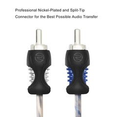 RECOIL RCI23 100% Oxygen Free Copper 3ft 2-Channel RCA Audio 3ft, Black