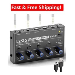 4-Channel Ultra-Low Noise Mini Mixer for Electronic Drums and Instruments