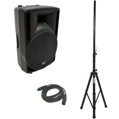 Harmony Audio HA-C12A Pro DJ 12″ Powered 800W PA Speaker XLR Cable & Stand New