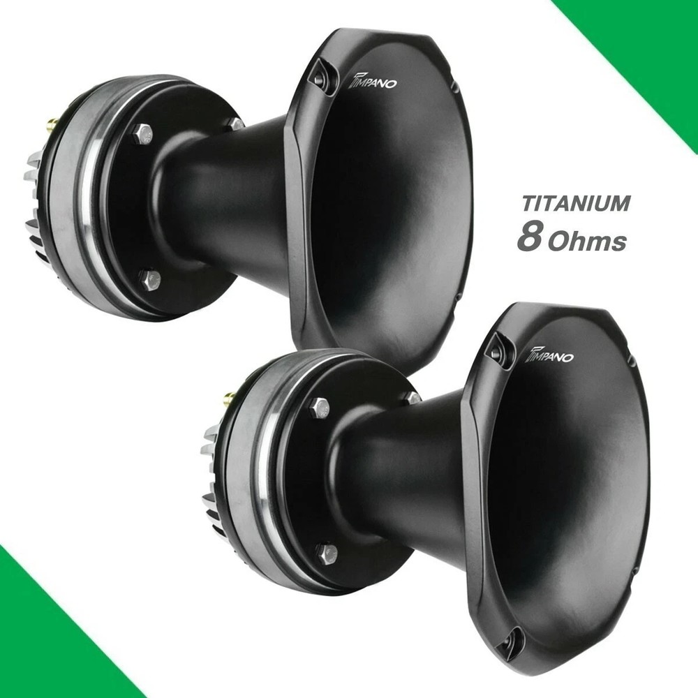(2) Timpano TPT-DH2000 PRO 450W 8 OHM 2″ EXIT Aluminum Horn + Titanium Driver
