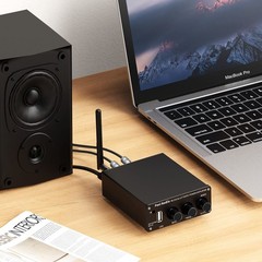 Fosi Audio Bl20A 200W Bluetooth 5.0 Home Audio Stereo Amplifier Hi-Fi Mini
