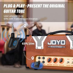 5.8GHz Wireless Guitar System Transmitter Receiver 4-Channel w/ Charging Box