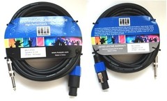 Pair (2 pcs) 25 feet long 1/4″ to Speakon 14-Gauge Speaker Audio Cable MUSYSIC