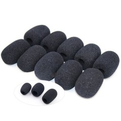 20x Practical Small Black Microphone Headset Windscreen Sponge Foam Mic Cover US