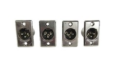 Switchcraft D3M XLR Male Panel Mt Connector, Set of 4 – New Old Stock, Free Ship