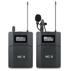 6-Channel UHF Wireless Lavalier MicrophoneLav MIC for DSLR Camera Smartphone