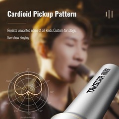 Cardioid Dynamic Microphone, TA-68 Vocal Recording Professional Stage Microph…