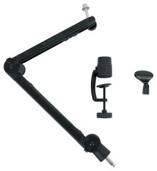 Rockville RG30 ROGAN STAND 30″ Pro Boom Arm Mic Stand w/ Fixed Mount+Desk Stand