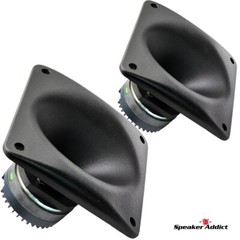 PAIR – Compression Driver Horn Tweeter Elliptical 7×7 waveguide 1.3″ 8ohm Ti dia