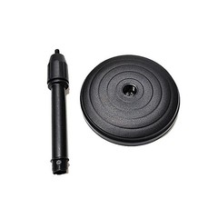 ThtRht Desktop Microphone Stand Replacement Weighted Metal Adjustable Black