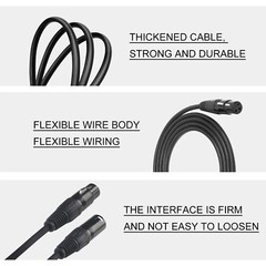 Xlr Cables Dmx Cable Male To Female 4pack Xlr Microphone Cable 4ft/1.2m Wire E