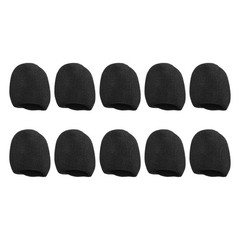 10 Pcs Thick Handheld Stage Microphone Windscreen Foam Case Cover Karaoke Black