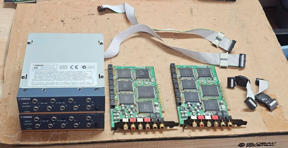 Rare 2x Rare Vintage Lot – Yamaha DS2416 Digital Mixing Cards & AX44 Front Panel
