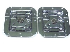 (2) Two Chrome-Plated Medium Butterfly Latches (Split Dish) For ATA Road Cases
