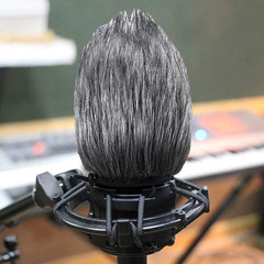 AT2020 Pop Filter Windscreen – Furry Windscreen/Fur Foam Wind Cover for Audio Te