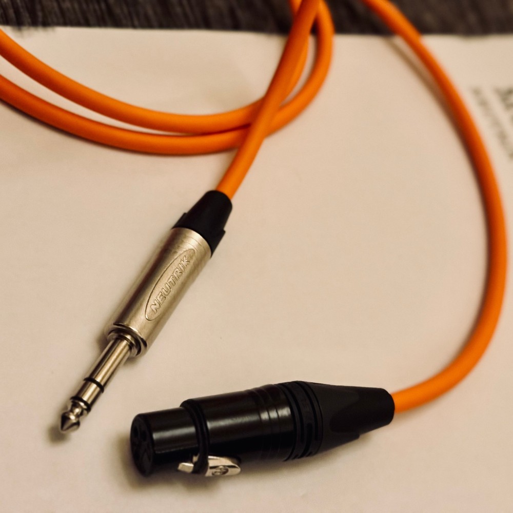 Mogami 2534 Star-Quad Orange | Choose 1-10ft | Neutrik XLR/TRS | Ready to Ship